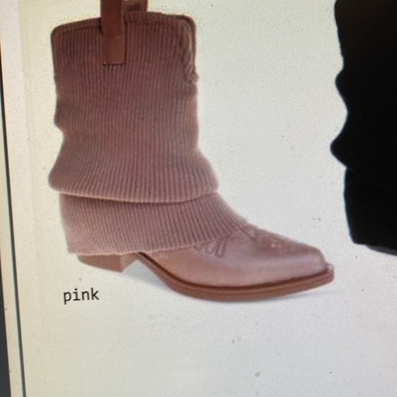 🎅Holiday Sale🎅 Darling Slouchy Mini🤠Cowboy Boots Blush/Pink NIB - Picture 6 of 15